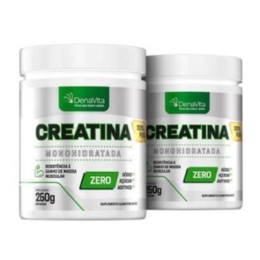 Imagem de Kit 2x Creatina Pura 100 Por Cento Monohidratada 500 Gramas, Creatine Micronizada, Denavita-Unissex