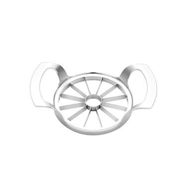 Imagem de Cortador de Núcleo com 12 Lâminas Divisor Ultra Forte Aço Inoxidável Atualizado Grande Fácil Usar Econômico Utensílio Cozinha Ideal Lavável na Máquina Lavar Louças Escova Limpeza para Maçãs Pêras Bata