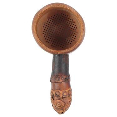 Imagem de Coador de chá, infusor de chá para folhas soltas, chá, filtro de chá de bambu, filtro de chá de bambu natural, utensílio de cozinha para chá (filtro de chá de raiz de bambu)
