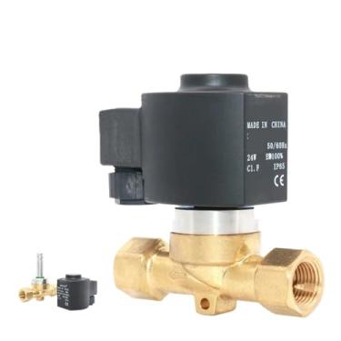 Imagem de 1 peça 1/5.1 cm válvula solenoide de CO2 de alta frequência DN15 válvula de interruptor de controle unidirecional de latão válvula de água AC220V