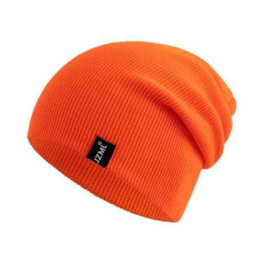 Imagem de Gorro De Inverno Unissex Tricotado Em Várias Cores Com Decoração De Le