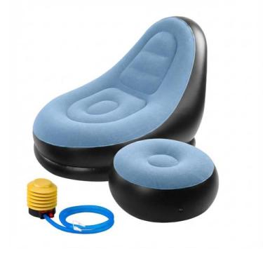 Imagem de Poltrona Puff Sofá Inflável Apoio Portátil Aveludado Lounge - CLICK HO