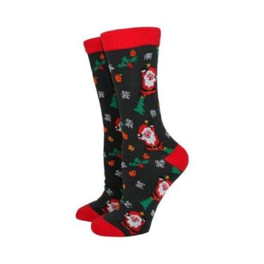Imagem de Meias De Natal De Algodão Longas Para Mulheres E Homens, Estilo Casual