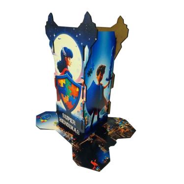 Imagem de Suporte Heróis c/ Abafador Autistas 24x22 cm