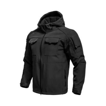 Imagem de Jaqueta Tática Militar Masculina De Fleece Impermeável Com Capuz Para 
