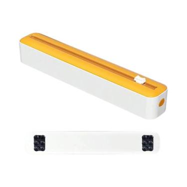 Imagem de Dispensador De Filme Plástico Para Cozinha Preto, Azul, Amarelo E Verd