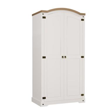 Imagem de Guarda Roupa Casal Corona Mexicana 2 Portas MDF Creme-Carvalho