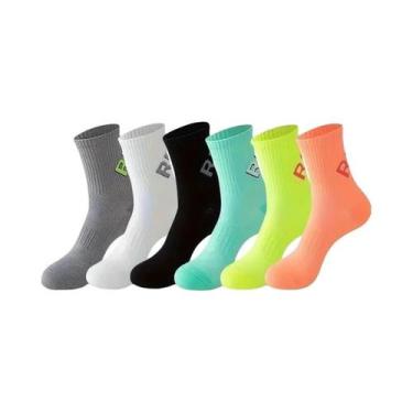 Imagem de Meias De Corrida Unissex 13/6 Pares Secagem Rápida Cano Médio Para Esp