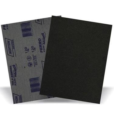 Imagem de Lixa ferro grana 120 folha k246 - NORTON, Preto