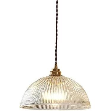 Imagem de Lâmpada Suspensa De Metal De Cabeça Única Com Fonte De Luz E27, Acessórios De Iluminação De Teto Criativos Tipo Tampa De Pote, Lustres Simples E Modernos, Luminária Pendente De Vidro Estilo Retrô,