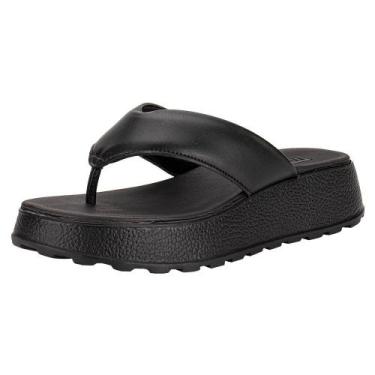 Imagem de Tamanco feminino flat moleca 5517104, Preto, 36