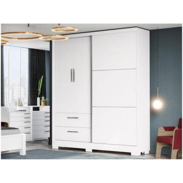Imagem de Guarda Roupa Armário Roupeiro Casal Grande 3 Portas 2 Gavetas Quarto B