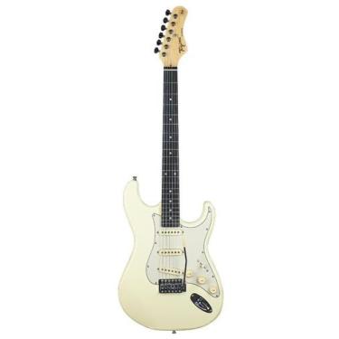 Imagem de Guitarra Tagima TG500 Stratocaster OWH Branca com cabo