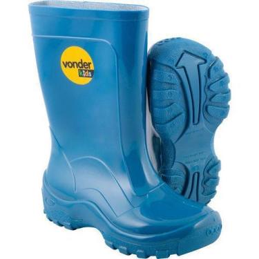 Imagem de Bota de PVC Cano Médio Infantil Azul c/Forro N28/29 Vonder 