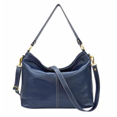 Imagem de Bolsa Feminina Azul Marinho Tiracolo e Transversal Alça Comprida Regul