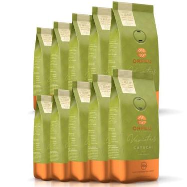 Imagem de Café em Grãos Premium Orfeu Catucaí Kit 10 Pacotes de 250g