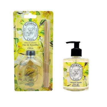 Imagem de Kit Flor De Baunilha Giorno Difusor 150ml+ Sabonete Liquido