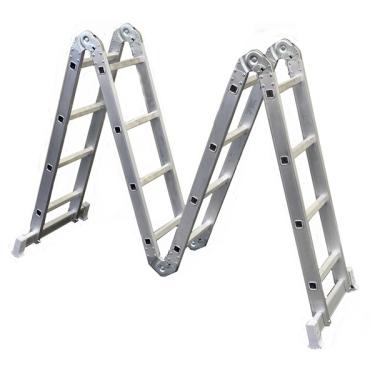 Imagem de Escada Articulada De Alumínio 4x4 Multifuncional 16 Degraus Reisam