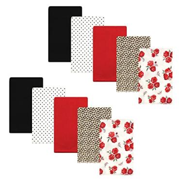 Imagem de Hudson Baby Panos unissex de flanela de algodão para bebês, leopardo rosa, tamanho único