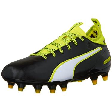 Imagem de Puma Kids Boy's evoTOUCH 1 FG Jr Soccer (Big Kid) Black/White/Safety Yellow Sneaker 6 Big Kid M