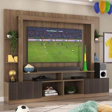 Imagem de Rack Estante com Painel TV 65" e 2 portas Catar Multimóveis BR3395 Madeirado/Tenerife