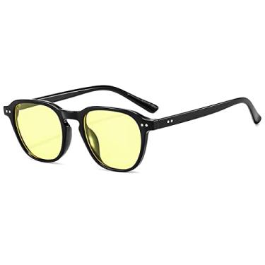 Imagem de Óculos de Sol Retrô Retrô Retrô Masculino Feminino Vintage Masculino Feminino UV400 Óculos Gafas De Sol, Amarelo, A