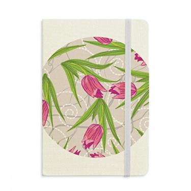 Imagem de Caderno de folhas de flor de cravos, flores oficiais, capa dura de tecido, diário clássico