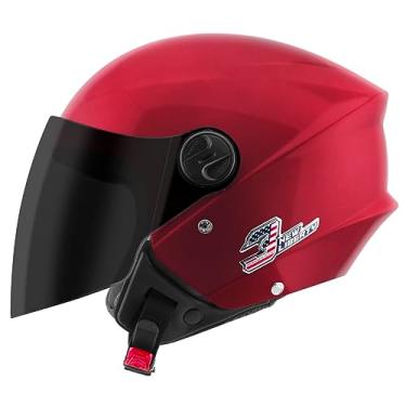 Imagem de CAPACETE ABERTO PRO TORK NEW LIBERTY 3 ELITE BRILHANTE VERMELHO PIMENTA TAM. 60 VIS. FUMÊ