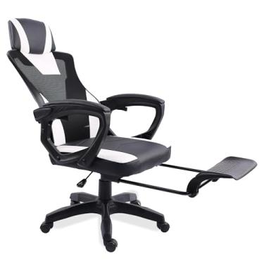 Imagem de Max Racer Cadeira Office Presidente Supreme - Cadeira Ergonômica Reclinável - Até 120kg (Branca)