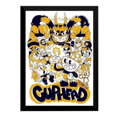 Imagem de Quadro Cuphead Game Arte Poster Moldurado - Fanarte