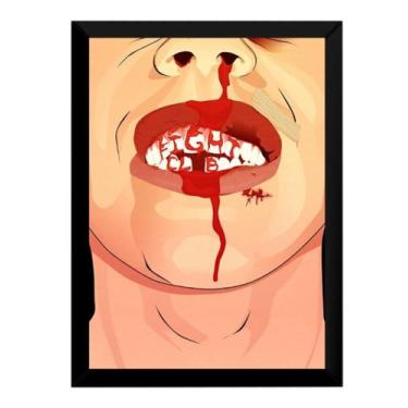 Imagem de Quadro Fight Club Clube Da Luta Arte Poster Moldurado - Fanarte