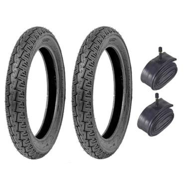 Imagem de Par Pneu E Camaras Cg Fan Titan 150 90/90-18 + 275-18 Vipal