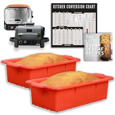 Imagem de Frigideira Air Fryer de silicone para assar, forma de bolo de pão antiaderente para churrasqueira e defumador Ninja Woodfire, forno de pizza ao ar livre Ninja, conjuntos de utensílios de cozinha