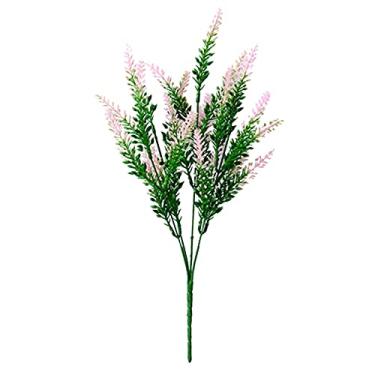 Imagem de Yalych 1 pacote de flores artificiais roxas para casa flores artificiais de lavanda falsas flores artificiais brancas flores artificiais a granel flores artificiais (cor: vermelho, tamanho: tamanho