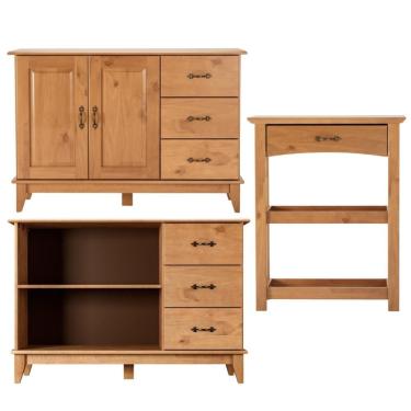 Imagem de Aparador Rústico Com Balcão 2 Portas Madeira Maciça