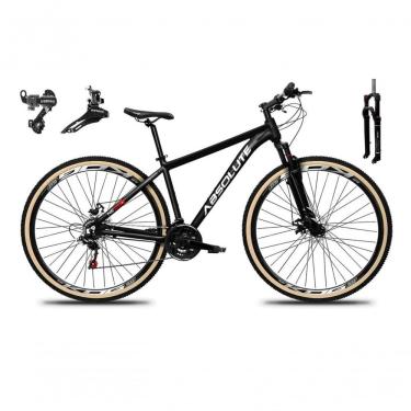 Imagem de Bicicleta Aro 29 Absolute Nero 5 Alumínio Câmbios Shimano 24v Garfo Com Trava Mountain Bike Preto 19