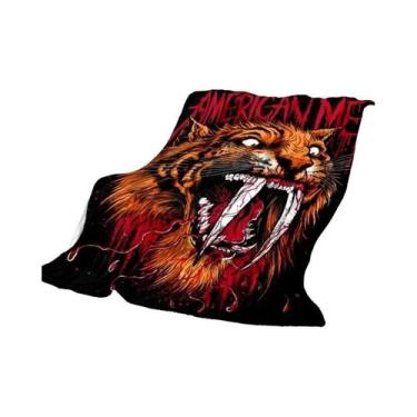 Imagem de Manta Sherpa 3D Super Macia Com Estampa De Tigre Para Primavera E Outo