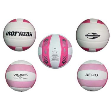 Imagem de Bola Volei de Quadra Mormaii Branco e Rosa