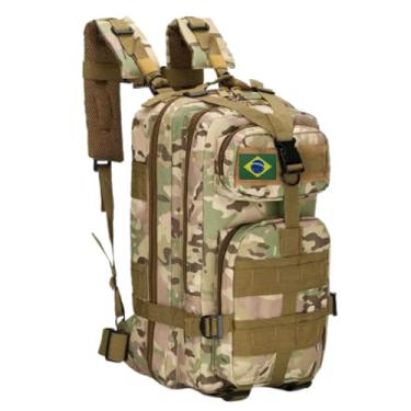 Imagem de Mochila Tática Militar Impermeável Reforçada 30 litros com Patch Emborrachado - CP Camuflada