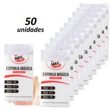 Imagem de Kit 50 Esponja Mágica Tira Mancha Bucha Melamina Desengordura Limpeza 