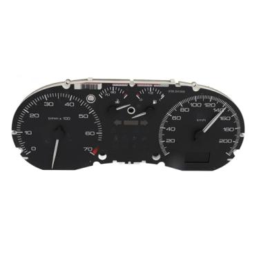 Imagem de Instrumento de Combinação de Carro, Velocímetro Tacômetro Medidor de Combustível de Temperatura água Manual Preto para 307, Com Substituição Direta,