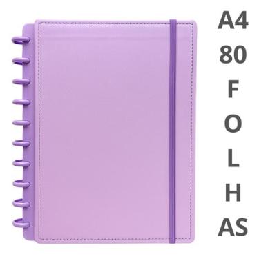 Imagem de Caderno argolado capa dura de material sintético A4 80 folhas pautadas