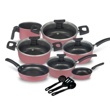 Imagem de Jogo De Panelas Antiaderente 10 Pçs Kit Conjunto (Rosé)