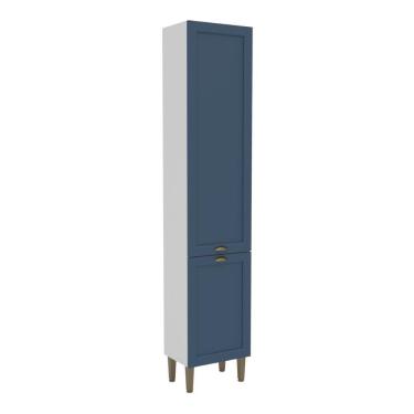 Imagem de Paneleiro De Cozinha Americana 45cm Com 2 Portas Multimóveis Cr20491 Branco-Azul