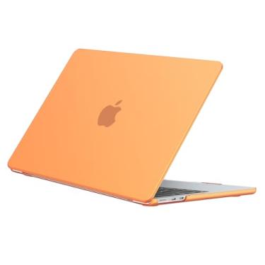 Imagem de EooCoo Capa compatível com MacBook Air de 13 polegadas M4 2025 2024 2023 2022 M3 M2 A3240 A3113 A2681, capa protetora resistente a arranhões fosca compatível com MacBook Air de 13,6 polegadas, laranja