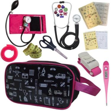 Imagem de Kit Enfermagem Profissional Glicose Estagio Saude Completo - PREMIUM, 