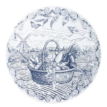 Imagem de CrafArcher Jogo americano redondo de 38 cm para mesa de jantar, tapetes de mesa laváveis de poliéster para decoração de cozinha e festa em casa (1)