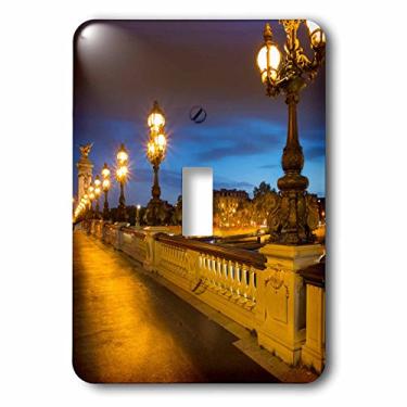Imagem de 3dRose lsp_227197_1 Twilight Along Pont Alexandre Iii Over River Seine, Paris, França Interruptor Interruptor, Misto