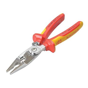 Imagem de Knipex Alicates 13 96 200 SB para instalação elétrica VDE - testado com mola de abertura em embalagem blister