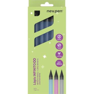 Imagem de Lápis Preto Redondo Infinito HB Azul Translúcido - Caixa com 12 Unidad